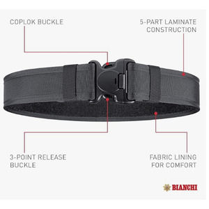 NEW Bianchi Accumold 7200‎ Black Nylon Duty Belt Medium Fits 34-40 Tactical
